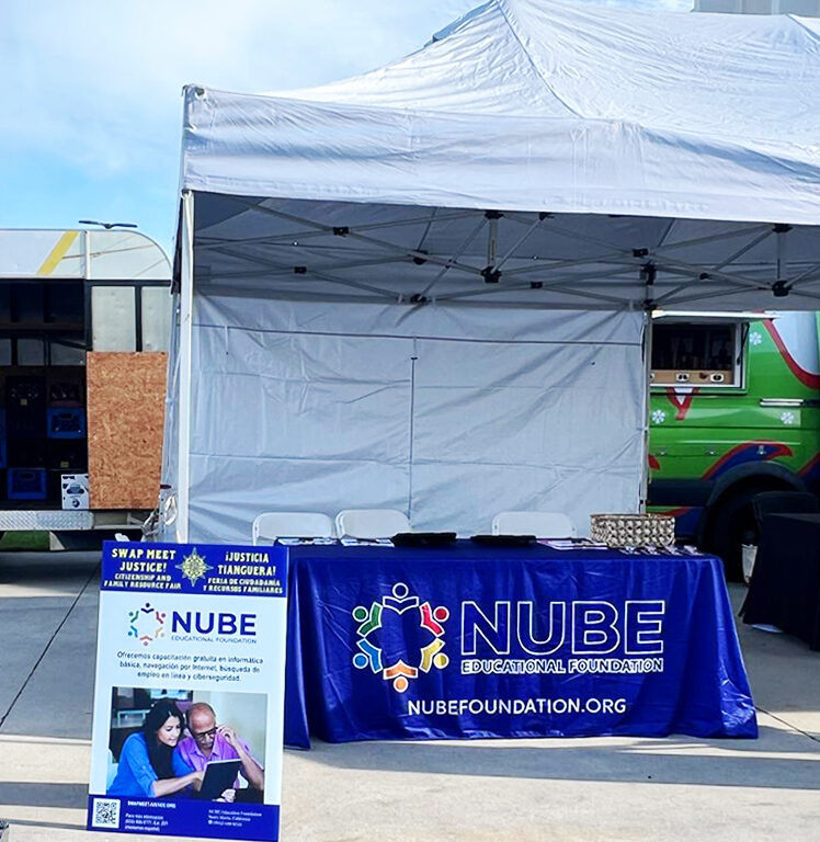 Nube Educational Foundation outreach table